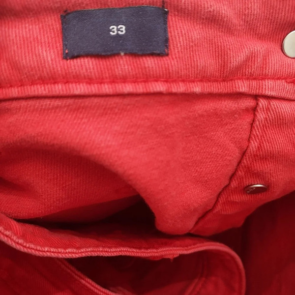 Gap Denim - Red Front Patch Pocket Denim Skirt Size 33/16 - Picture 8 of 9